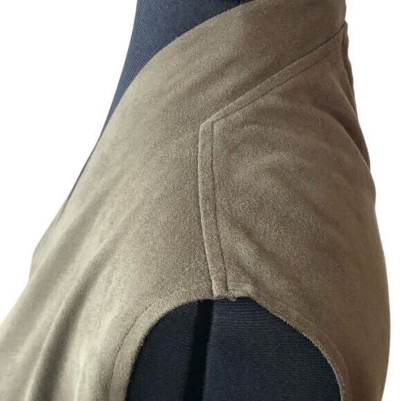 Green Mudpie Suede Like Cloth Draped Vest Sz. M/L - Picture 7 of 14